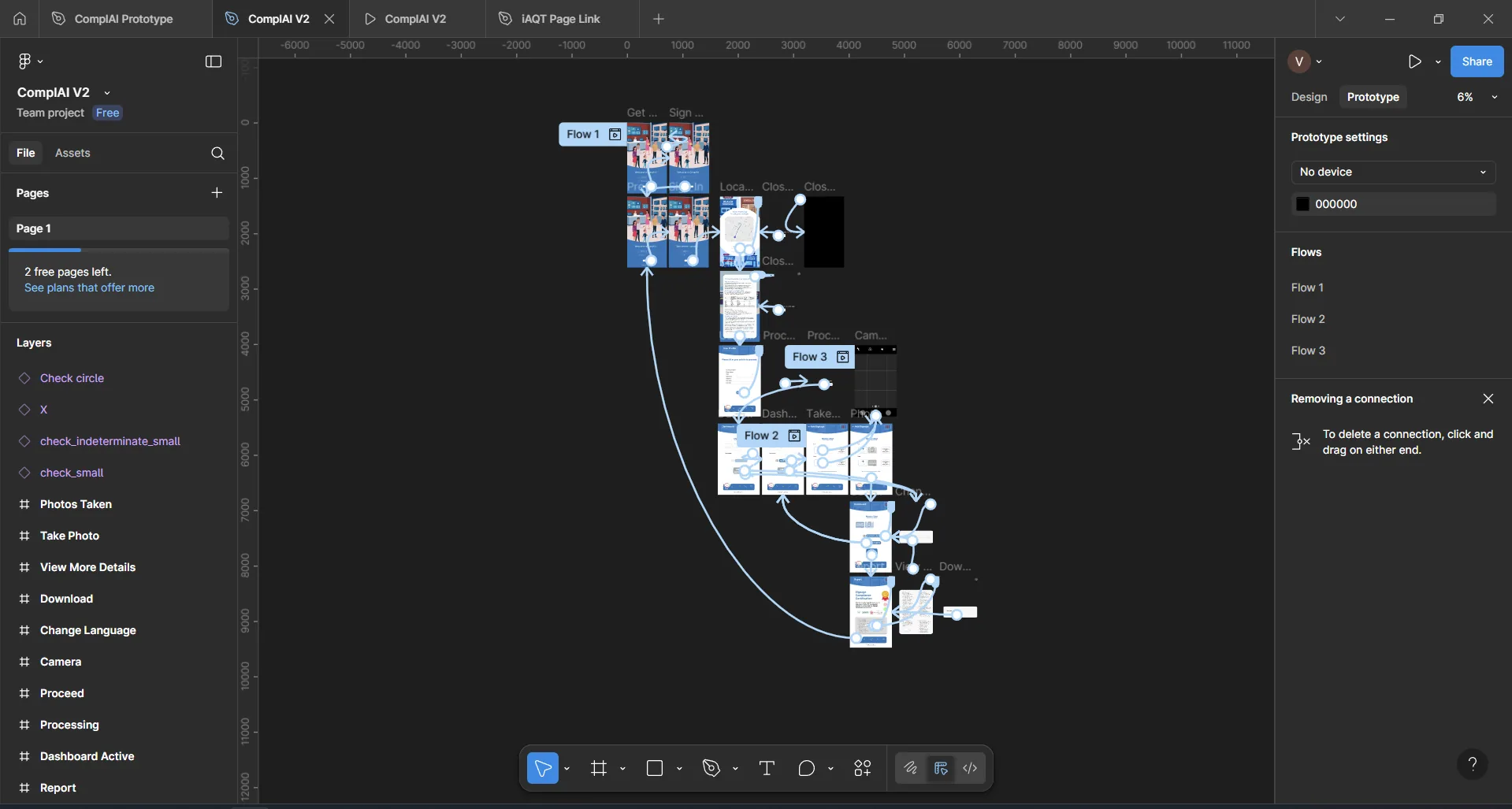 ComplAI mobile compliance flows in Figma